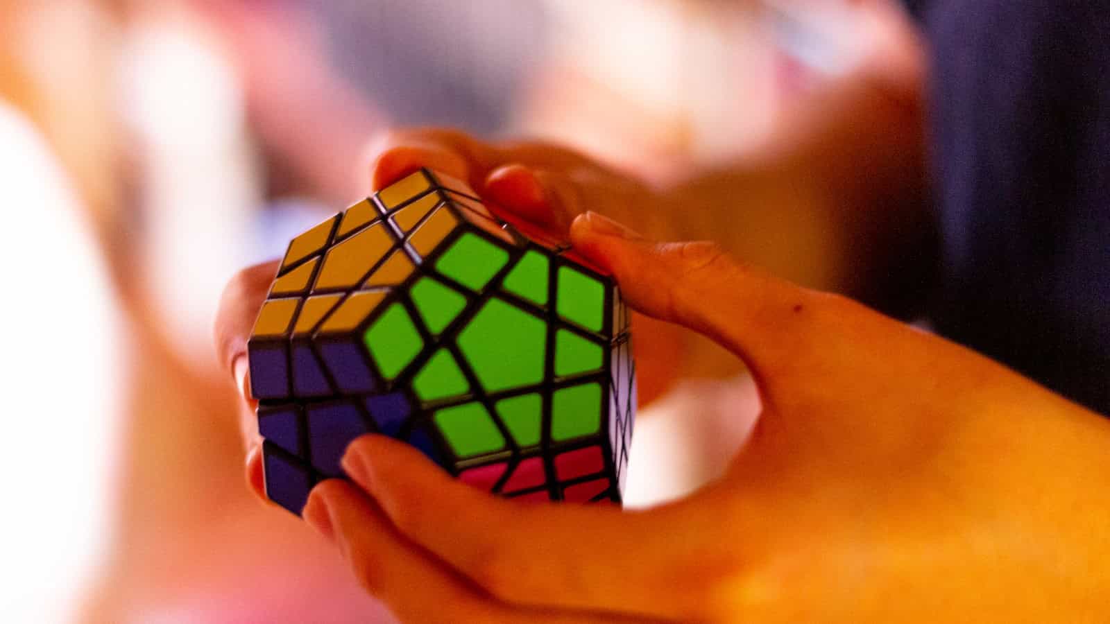 3 x 3 rubiks cube as a proxy image that depicts intelligence of a child